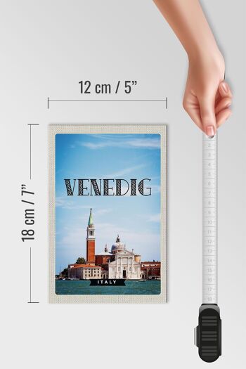 Panneau en bois voyage 12x18 cm Venise Italie affiche de vacances touristique 4