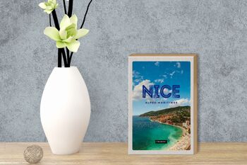 Panneau en bois voyage 12x18 cm Photo panoramique Nice Alpes-Maritimes 3