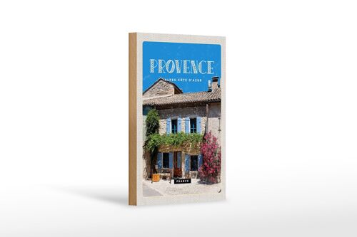 Holzschild Reise 12x18 cm Provence alpes-cote d´Azur Altstadt
