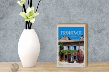 Panneau en bois voyage 12x18 cm Provence alpes-cote d'Azur vieille ville 3