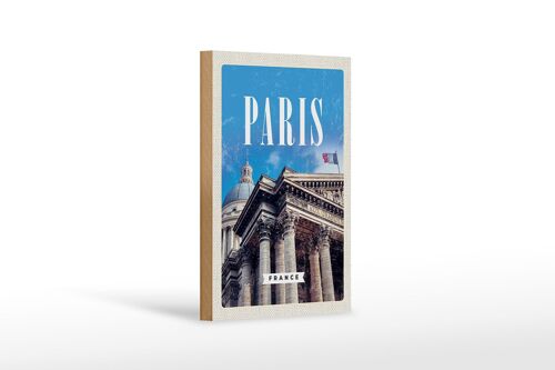 Holzschild Reise 12x18 cm Paris France Grand palais Frankreich