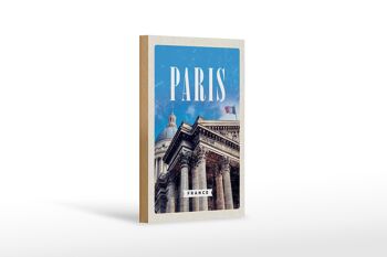 Panneau en bois voyage 12x18 cm Paris France Grand palais France 1