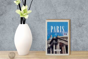 Panneau en bois voyage 12x18 cm Paris France Grand palais France 3