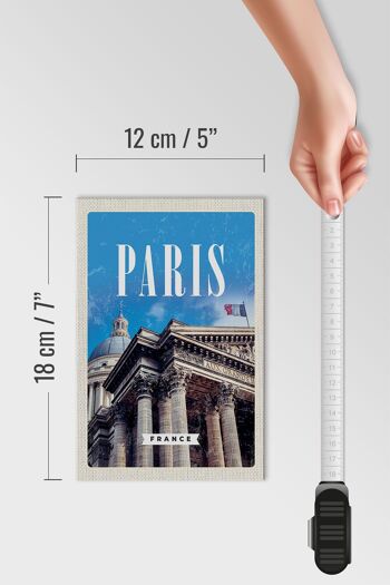 Panneau en bois voyage 12x18 cm Paris France Grand palais France 4