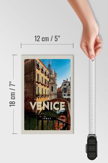 Panneau en bois voyage 12x18 cm Venise Iraly architecture cadeau 4