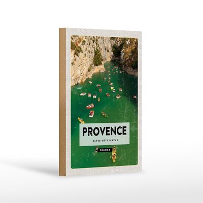 Panneau en bois voyage 12x18 cm décoration Provence cote d'azur France