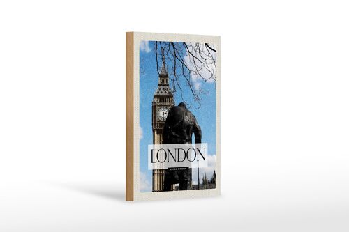 Holzschild Reise 12x18 cm London UK Big Ben Reiseziel Dekoration