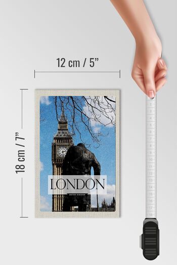 Panneau en bois Voyage 12x18 cm Londres Royaume-Uni Big Ben Destination de voyage Décoration 4
