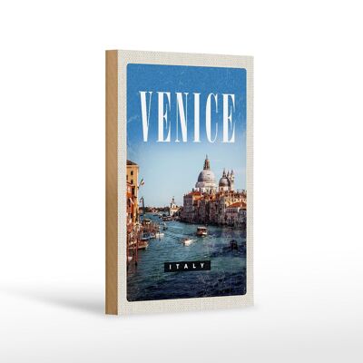 Holzschild Reise 12x18 cm Venice Italy Kathedrale Geschenk Dekoration