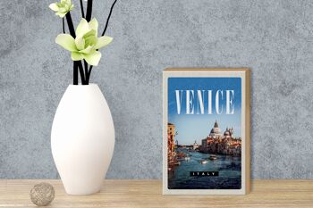 Panneau en bois voyage 12x18 cm décoration cadeau cathédrale de Venise Italie 3