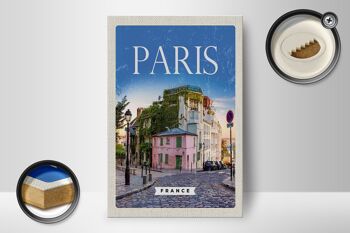 Panneau en bois voyage 12x18 cm Paris France architecture vacances 2