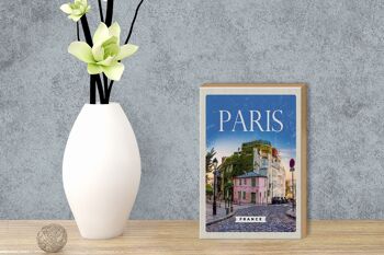 Panneau en bois voyage 12x18 cm Paris France architecture vacances 3