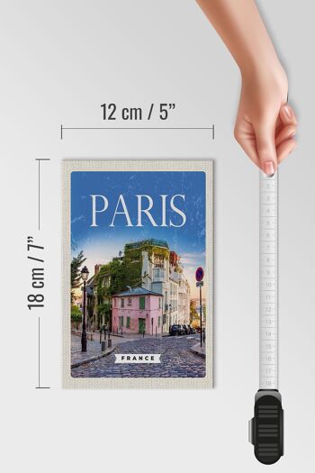 Panneau en bois voyage 12x18 cm Paris France architecture vacances 4