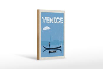 Panneau en bois voyage 12x18 cm Venise Image pittoresque de Venise 1