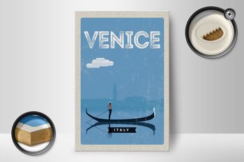 Panneau en bois voyage 12x18 cm Venise Image pittoresque de Venise 2