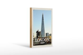 Panneau en bois voyage 12x18 cm décoration Londres ville Royaume-Uni 1