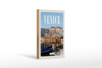 Panneau en bois voyage 12x18 cm Venise Italie Venise Italie Rétro 1