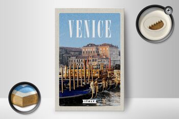 Panneau en bois voyage 12x18 cm Venise Italie Venise Italie Rétro 2