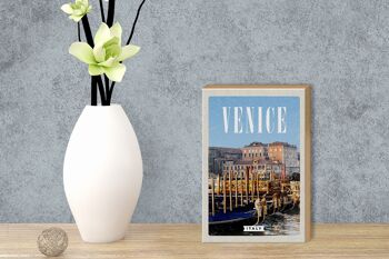 Panneau en bois voyage 12x18 cm Venise Italie Venise Italie Rétro 3