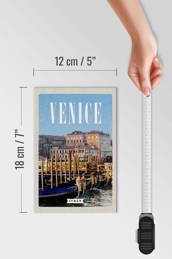 Panneau en bois voyage 12x18 cm Venise Italie Venise Italie Rétro 4