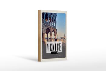 Panneau en bois voyage 12x18 cm Venise Venise panorama affiche décoration 1