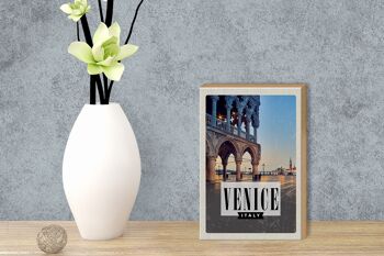 Panneau en bois voyage 12x18 cm Venise Venise panorama affiche décoration 3