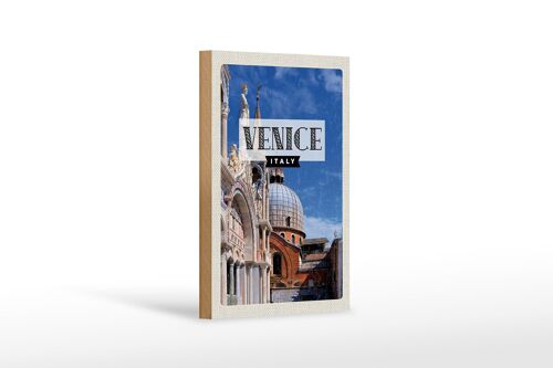Holzschild Reise 12x18 cm Venice Italien Architektur Dekoration