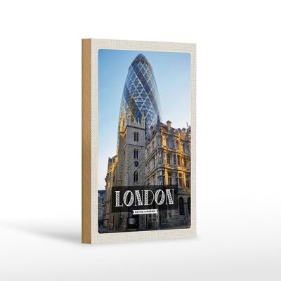 Cartello in legno da viaggio 12x18 cm Architettura Londra Regno Unito