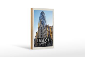 Panneau en bois voyage 12x18 cm architecture Londres Royaume-Uni 1