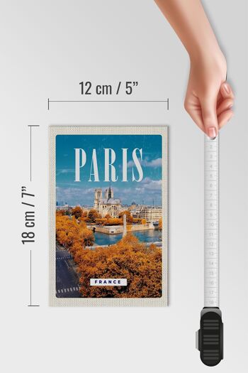 Panneau en bois voyage 12x18 cm Paris France Sa Notre-Dame 4