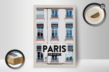Panneau en bois voyage 12x18 cm Paris France architecture ville 2