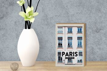 Panneau en bois voyage 12x18 cm Paris France architecture ville 3