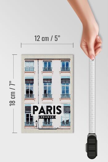 Panneau en bois voyage 12x18 cm Paris France architecture ville 4