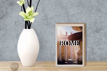 Panneau en bois voyage 12x18 cm Rome Italie fontaine décoration médiévale 3