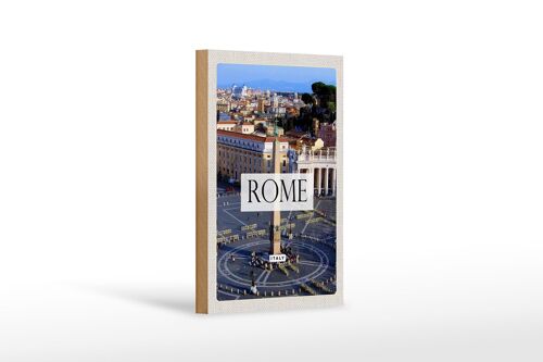 Holzschild Reise 12x18 cm Rom Italien Petersplatz Urlaub