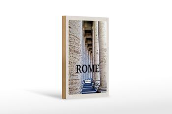 Panneau en bois voyage 12x18 cm Rome Italie Bâtiment du Moyen Âge 1