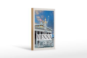 Panneau en bois voyage 12x18 cm Vienne Autriche Pallas Athene voyage 1