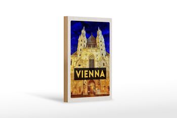 Panneau en bois voyage 12x18 cm Vienne Autriche Cathédrale Saint-Étienne 1
