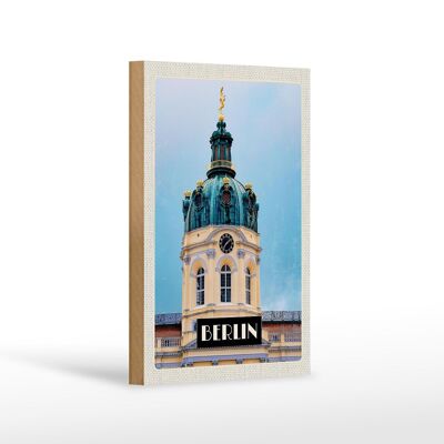 Cartel de madera viaje 12x18 cm Berlín Alemania capital decoración