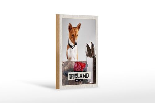 Holzschild Reise 12x18 cm Irland Europa Steak Hund Insel Dekoration