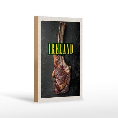 Cartello in legno da viaggio 12x18 cm Irlanda Irlandese Anbus Tomahawk Steak