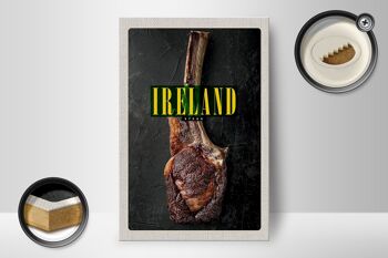 Panneau en bois voyage 12x18 cm Irlande Irlandais Anbus Tomahawk Steak 2