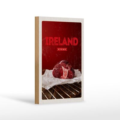 Targa in legno da viaggio 12x18 cm La migliore bistecca rossa irlandese al forno