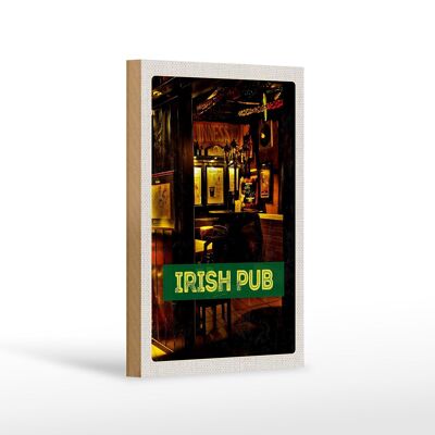 Holzschild Reise 12x18 cm Irland Kneipe Irisches Pub Bier