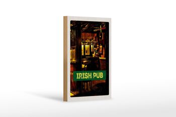 Panneau en bois voyage 12x18 cm Irlande pub Irish pub beer 1