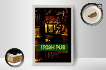 Panneau en bois voyage 12x18 cm Irlande pub Irish pub beer 2