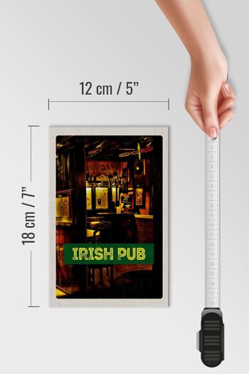 Panneau en bois voyage 12x18 cm Irlande pub Irish pub beer 4