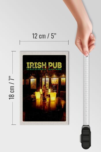 Panneau en bois voyage 12x18 cm Irlande Irish pub wine 4