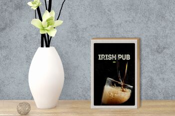 Panneau en bois voyage 12x18 cm décoration de fête de la bière d'Irlande 3