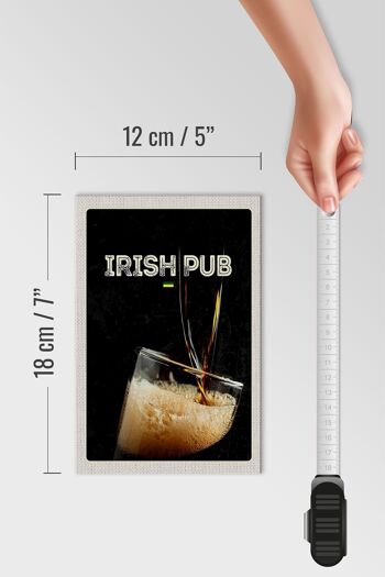 Panneau en bois voyage 12x18 cm décoration de fête de la bière d'Irlande 4